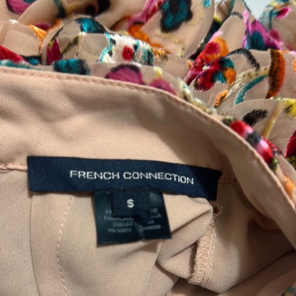 French Connection Mandarin Collar Blouse with Ruffled Puff Sleeves - Picture 15 of 16